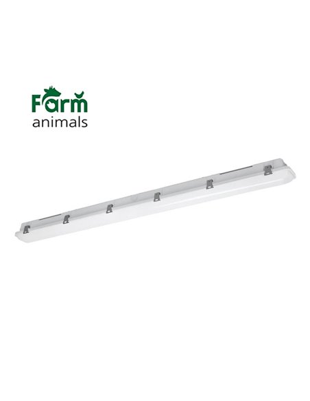 Luminaire LED étanche spécial pour fermes AMMONIAK 149cm, 44W 57800Lm, CTT 3000K-4000K-6500K, IP69K