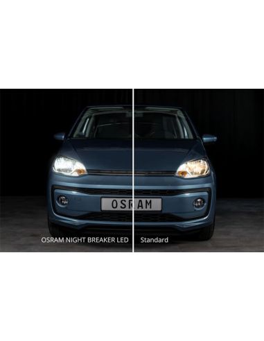 Kit com 2 lâmpadas LED inteligentes OSRAM NIGHT BREAKER H11, com certificação ECE, 12V, 6000K, branco frio.