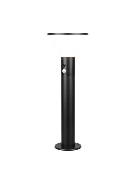 Baliza LED solar GORDA 50cm sensor de movimiento y crepuscular, batería recargable 3,5W 500lm 4000k IP44 