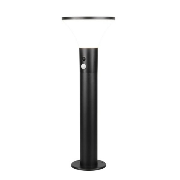 Baliza LED solar GORDA 50cm sensor de movimiento y crepuscular, batería recargable 3,5W 500lm 4000k IP44 