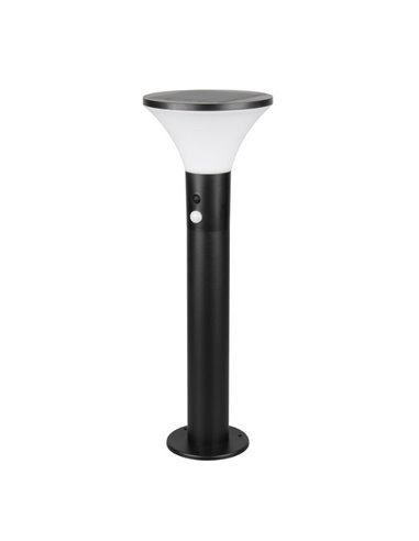 Baliza LED solar GORDA 50cm sensor de movimiento y crepuscular, batería recargable 3,5W 500lm 4000k IP44 