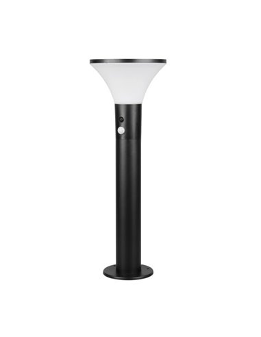 Baliza LED solar GORDA 50cm sensor de movimiento y crepuscular, batería recargable 3,5W 500lm 4000k IP44 