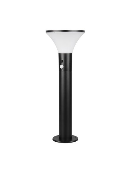 Baliza LED solar GORDA 50cm sensor de movimiento y crepuscular, batería recargable 3,5W 500lm 4000k IP44 