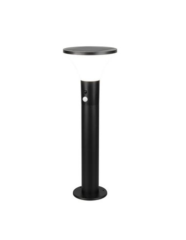 Baliza LED solar GORDA 50cm sensor de movimiento y crepuscular, batería recargable 3,5W 500lm 4000k IP44 