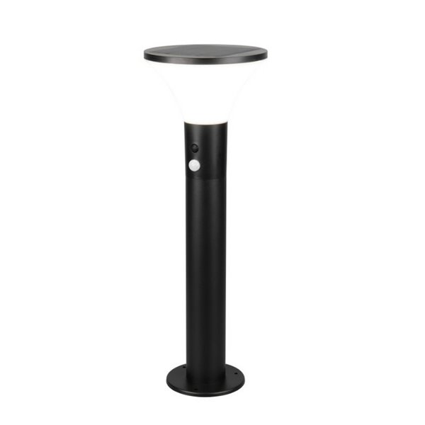 Baliza LED solar GORDA 50cm sensor de movimiento y crepuscular, batería recargable 3,5W 500lm 4000k IP44 