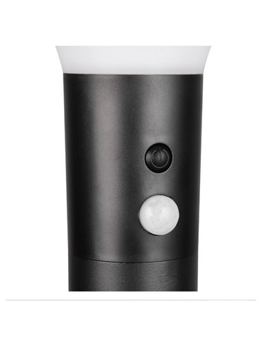 Baliza LED solar GORDA 50cm sensor de movimiento y crepuscular, batería recargable 3,5W 500lm 4000k IP44 