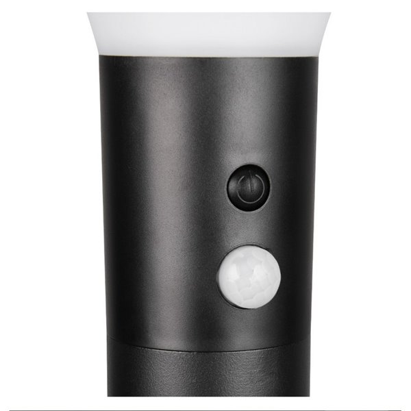 Baliza LED solar GORDA 50cm sensor de movimiento y crepuscular, batería recargable 3,5W 500lm 4000k IP44 