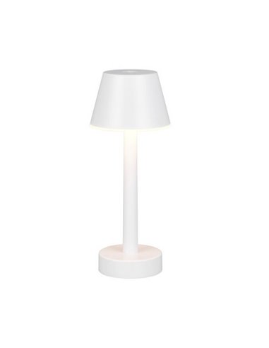 Lámpara de sobremesa LED VIDAL, recargable y regulable 1,5W 150lm, 3000K IP44