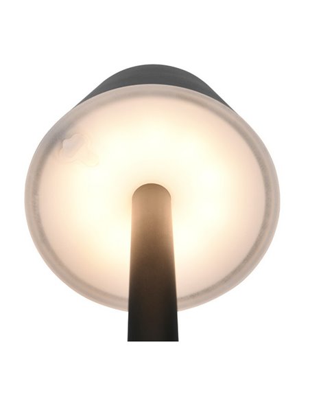 Lámpara de sobremesa LED VIDAL, recargable y regulable 1,5W 150lm, 3000K IP44