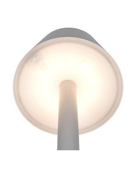 Luminária de mesa LED VIDAL, recarregável e regulável 1,5W 150lm, 3000K IP44