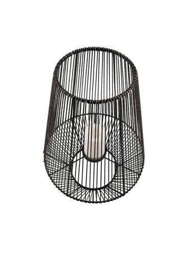 Lámpara LED sobremesa solar para exterior 51cm MINEROS luz efecto llama, sensor oscuridad IP44