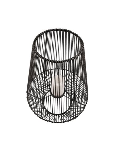 Lámpara LED sobremesa solar para exterior 51cm MINEROS luz efecto llama, sensor oscuridad IP44