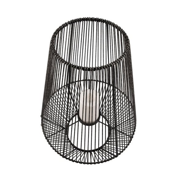 Lámpara LED sobremesa solar para exterior 51cm MINEROS luz efecto llama, sensor oscuridad IP44