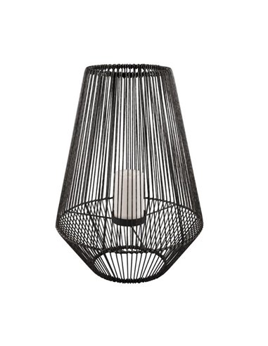 Lámpara LED sobremesa solar para exterior 51cm MINEROS luz efecto llama, sensor oscuridad IP44