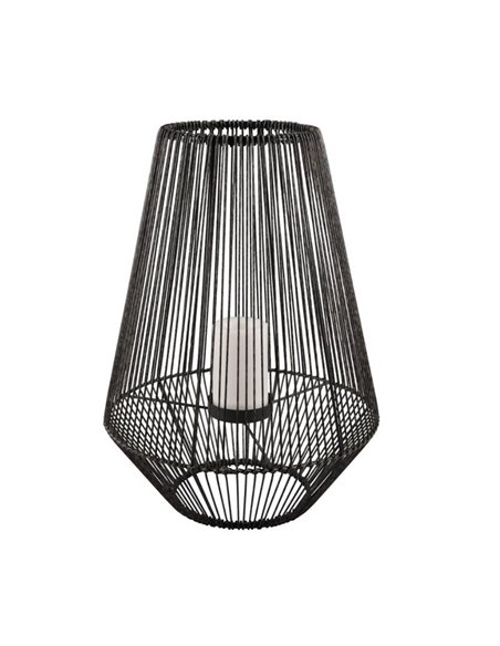 Lámpara LED sobremesa solar para exterior 51cm MINEROS luz efecto llama, sensor oscuridad IP44