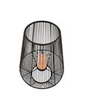Lámpara LED sobremesa solar para exterior 51cm MINEROS luz efecto llama, sensor oscuridad IP44