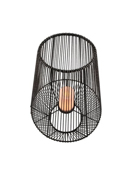 Lámpara LED sobremesa solar para exterior 51cm MINEROS luz efecto llama, sensor oscuridad IP44