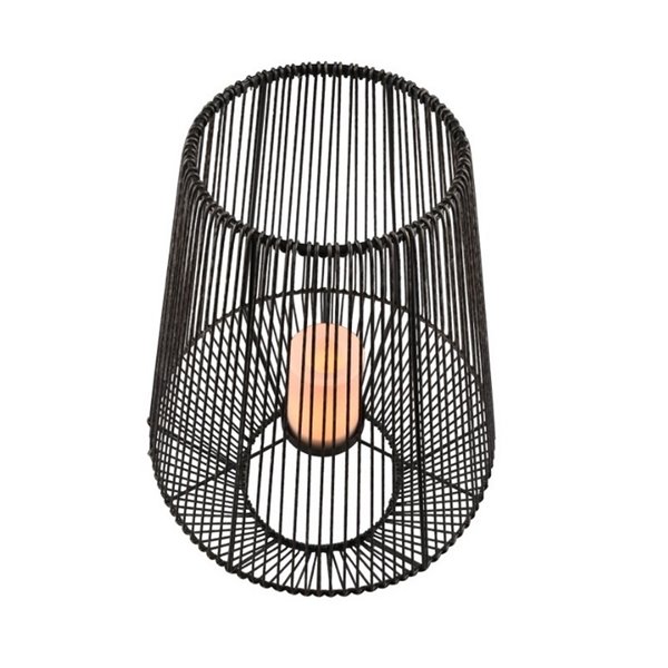 Lámpara LED sobremesa solar para exterior 51cm MINEROS luz efecto llama, sensor oscuridad IP44