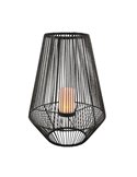 Lámpara LED sobremesa solar para exterior 51cm MINEROS luz efecto llama, sensor oscuridad IP44