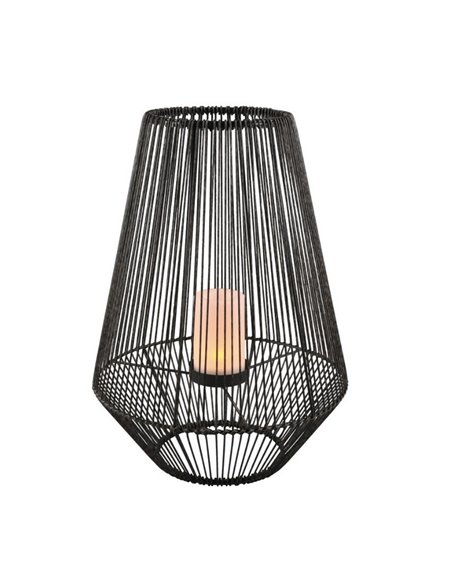 Lámpara LED sobremesa solar para exterior 51cm MINEROS luz efecto llama, sensor oscuridad IP44