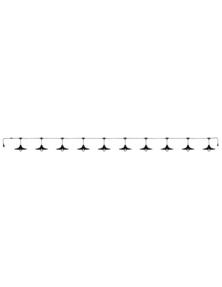 Guirnalda para exterior CHAIN 10 farolillos, bombillas incl. 10x E27, 1W 10x 80lm, 3000K IP44