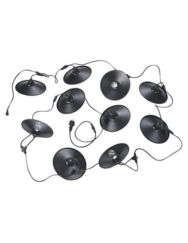 Guirnalda para exterior CHAIN 10 farolillos, bombillas incl. 10x E27, 1W 10x 80lm, 3000K IP44