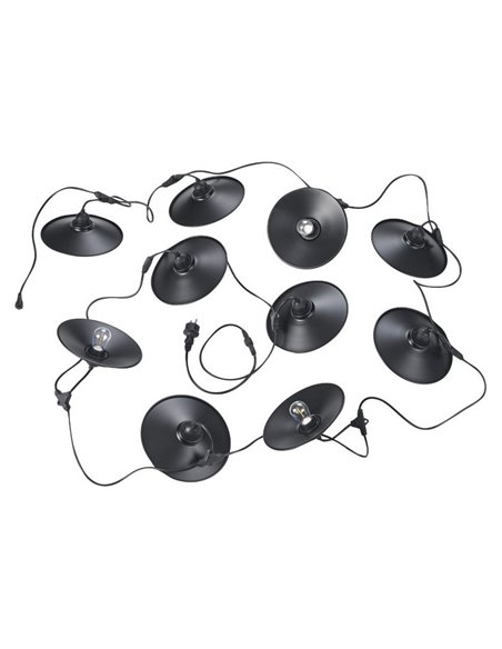 Guirnalda para exterior CHAIN 10 farolillos, bombillas incl. 10x E27, 1W 10x 80lm, 3000K IP44