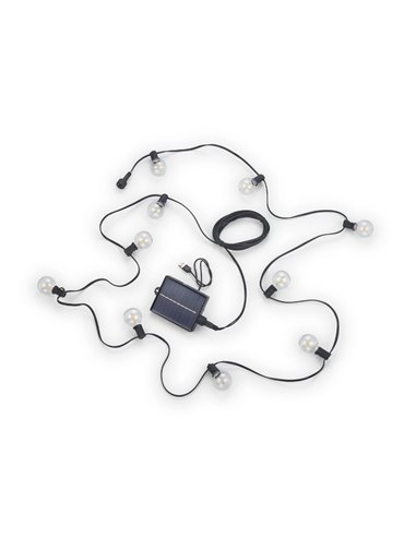 Guirnalda de luces para exterior 5 metros largo MOOD 10 bombillas incl. 10x E12, 0,5W 10x 30lm, 2700K IP44