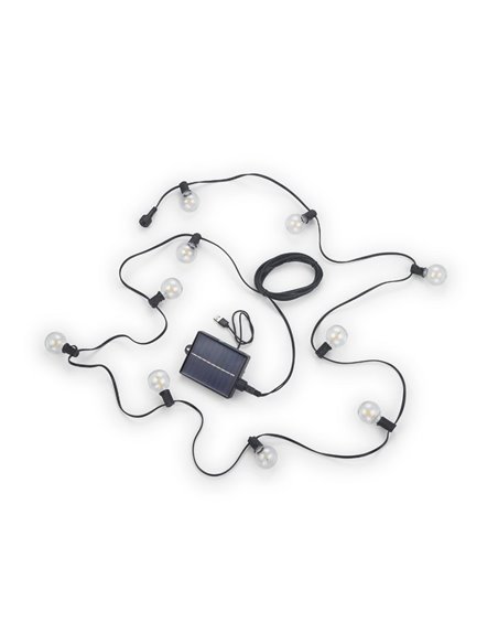 Guirnalda de luces para exterior 5 metros largo MOOD 10 bombillas incl. 10x E12, 0,5W 10x 30lm, 2700K IP44