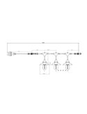 Guirnalda para exterior CHAIN 10 farolillos, bombillas incl. 10x E27, 1W 10x 80lm, 3000K IP44