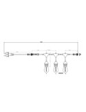 Guirnalda para exterior 6 metros CHAIN bombillas incl. 10x E27, 1W 10x 80lm, 3000K IP44