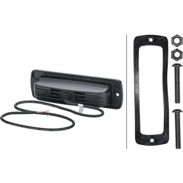 Barra LED rectangular empotrabale de trabajo Black Magic Cube 6,2" 12V/24V 2.000Lm 30W 1 Unds. con cable Hella 1FB 358 176-221