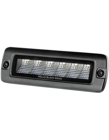 Barra LED rectangular empotrabale de trabajo Black Magic Cube 6,2" 12V/24V 2.000Lm 30W 1 Unds. con cable Hella 1FB 358 176-221