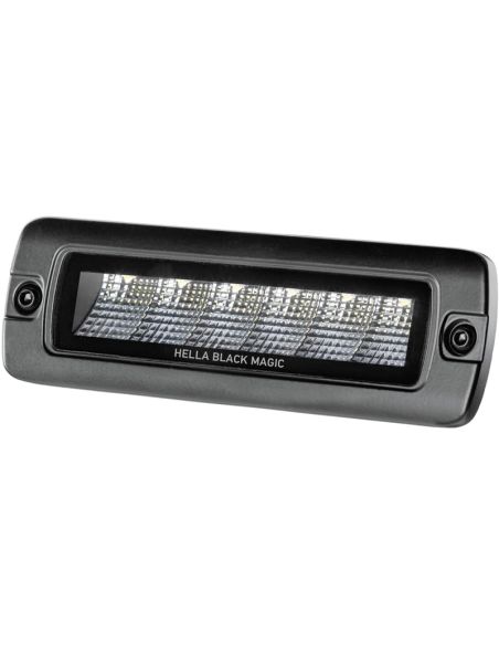 Barra LED rectangular empotrabale de trabajo Black Magic Cube 6,2" 12V/24V 2.000Lm 30W 1 Unds. con cable Hella 1FB 358 176-221