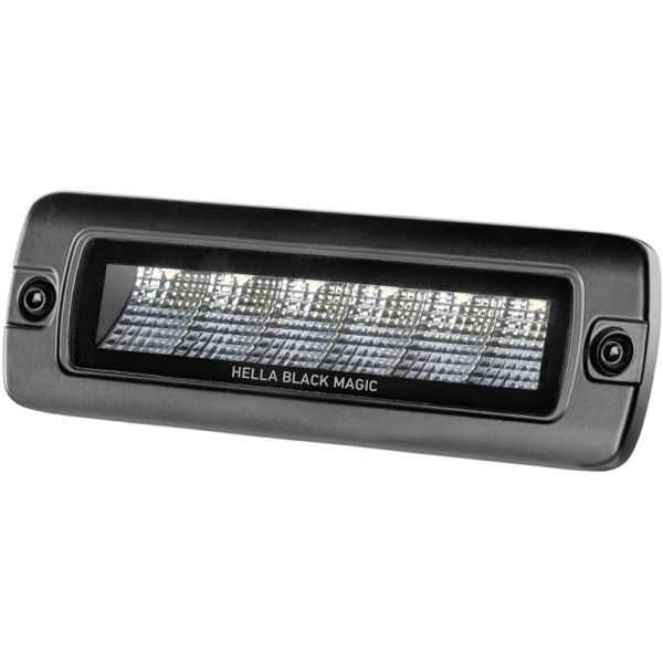 Barra LED rectangular empotrabale de trabajo Black Magic Cube 6,2" 12V/24V 2.000Lm 30W 1 Unds. con cable Hella 1FB 358 176-221