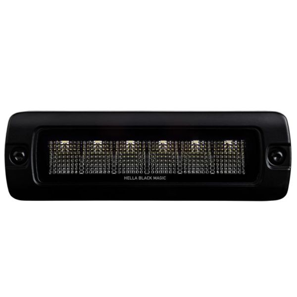 Barra LED rectangular empotrabale de trabajo Black Magic Cube 6,2" 12V/24V 2.000Lm 30W 1 Unds. con cable Hella 1FB 358 176-221