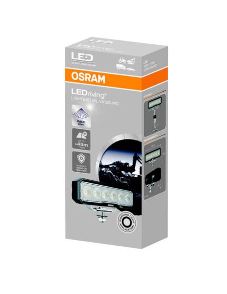 Barra LED rectangular 1.500Lm 15W 12V 24V ECE R10 VX150-WD LEDWL109-WD 4062172355209 Osram