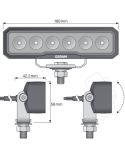 Medidas Barra LED rectangular 1.500Lm 15W 12V 24V ECE R10 VX150-WD LEDWL109-WD 4062172355209 Osram