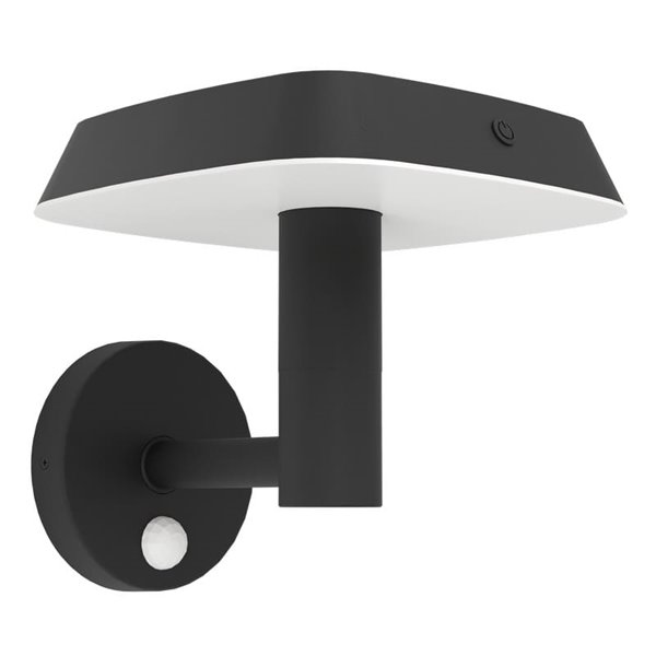 Aplique solar LED con sensor de movimiento DREOLI, extrerior 8,5W 3000K, IP44