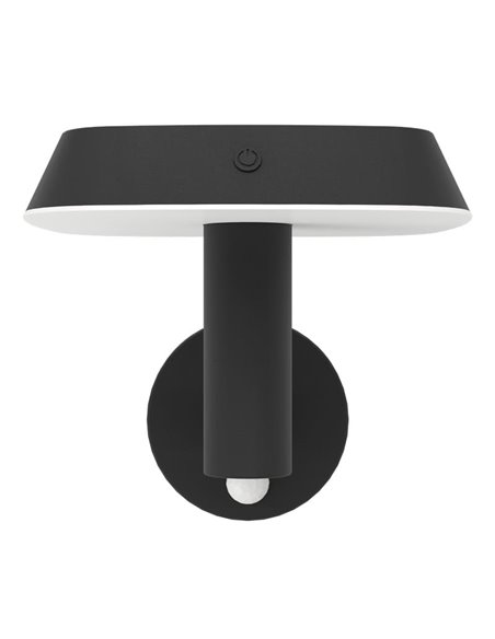 Aplique solar LED con sensor de movimiento DREOLI, extrerior 8,5W 3000K, IP44