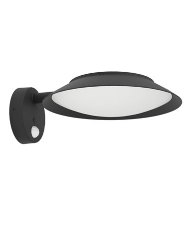 Lámpara de pared solar LED con sensor de movimiento CERRISI, exterior 7W 3000K, IP44
