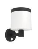 Aplique solar LED cilíndrico con sensor de movimiento PANTETE, 7,5W 790LM 3000K, IP44