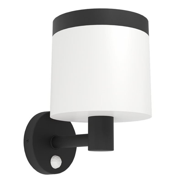 Aplique solar LED cilíndrico con sensor de movimiento PANTETE, 7,5W 790LM 3000K, IP44