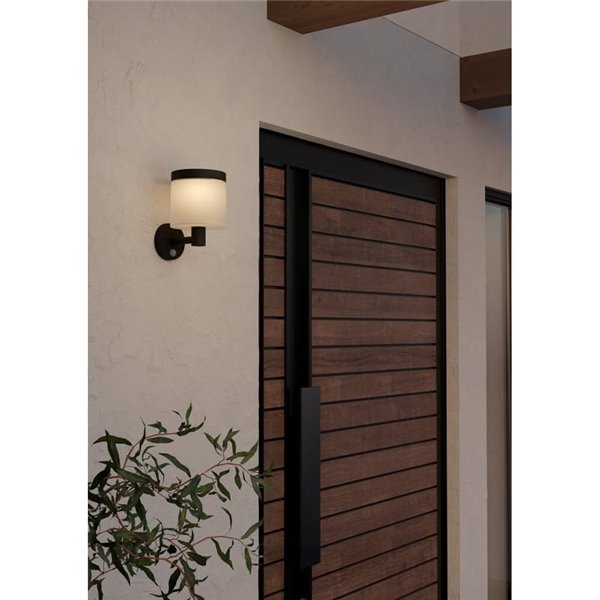 Aplique solar LED cilíndrico con sensor de movimiento PANTETE, 7,5W 790LM 3000K, IP44