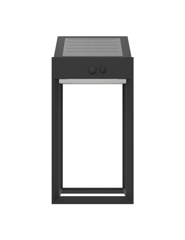 Applique murale solaire rectangulaire à LED SUZZARA avec détecteur de mouvement, minimaliste, 6,5 W, 800 lm, 4 000 K, IP44