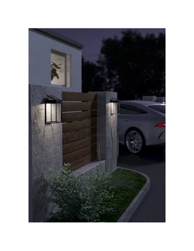 Aplique LED solar rectangular con sensor de movimiento SUZZARA, minimalista, 6,5W 800LM 4000K, IP44