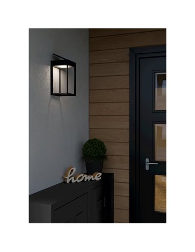 Applique murale solaire rectangulaire à LED SUZZARA avec détecteur de mouvement, minimaliste, 6,5 W, 800 lm, 4 000 K, IP44