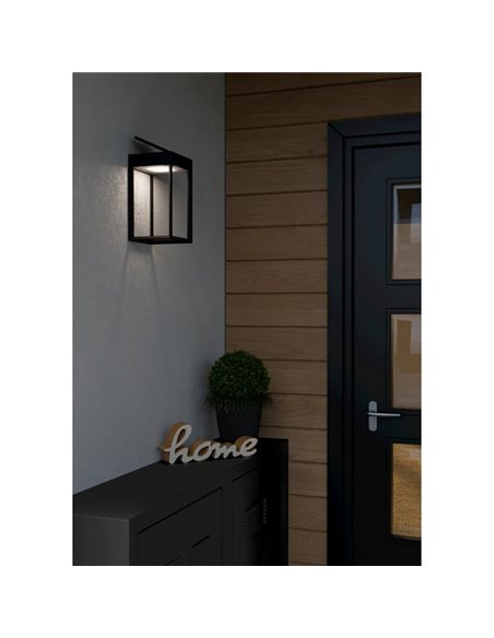 Applique murale solaire rectangulaire à LED SUZZARA avec détecteur de mouvement, minimaliste, 6,5 W, 800 lm, 4 000 K, IP44