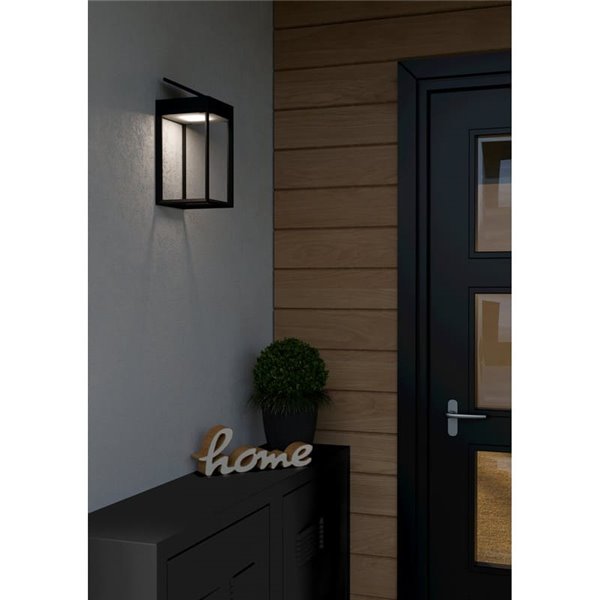 Applique murale solaire rectangulaire à LED SUZZARA avec détecteur de mouvement, minimaliste, 6,5 W, 800 lm, 4 000 K, IP44