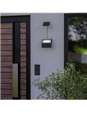 Aplique LED con panel solar y sensor 860Lm PANETTIERI, negro 6,7W 4000K, IP44